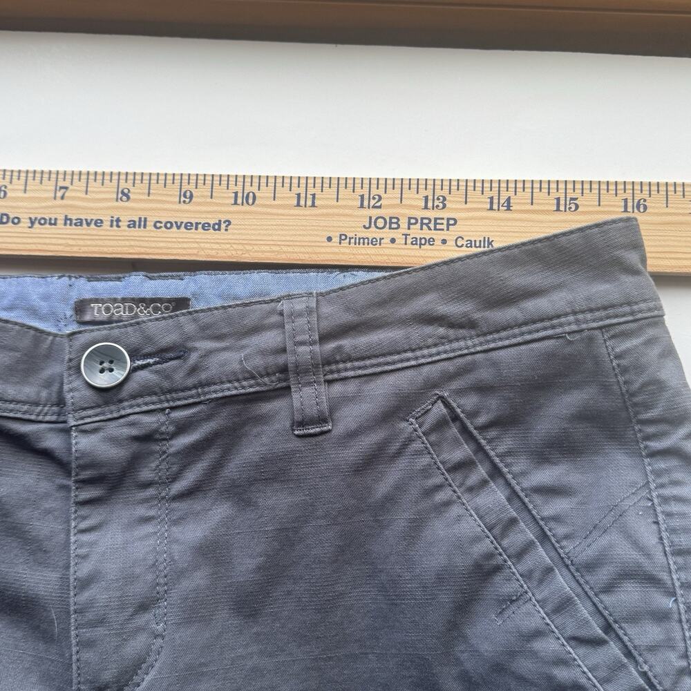 Toad & Co. Organic Cotton Straight Pants Gorpcore Hiking Outdoor Gray 8 Granola - Picture 5 of 8